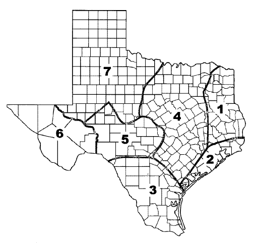 Vegetational Regions of Texas
